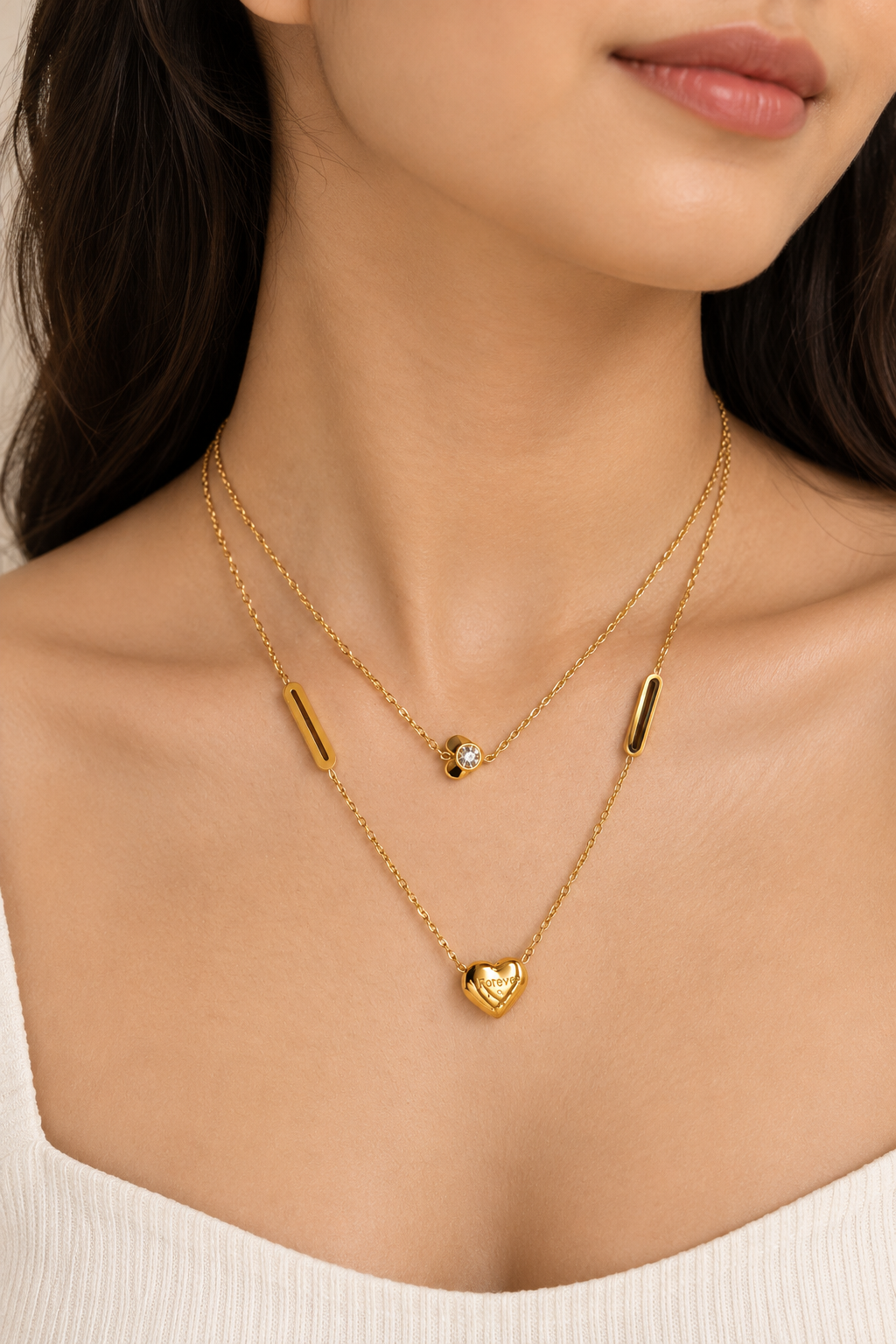 Forever Heart Layered Necklace