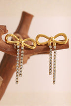 Crystal Bow Stud Earrings