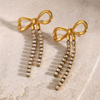 Crystal Bow Stud Earrings