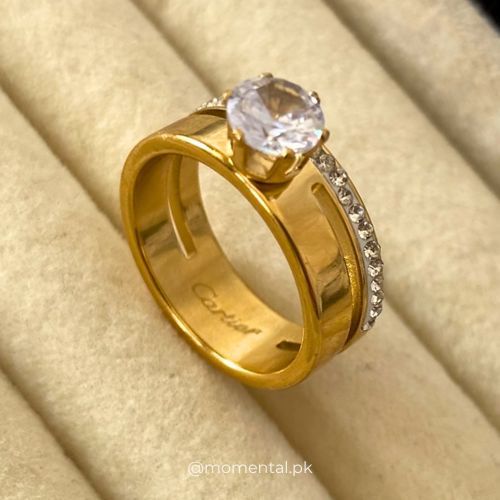 Layered Stone Ring