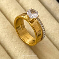 Layered Stone Ring