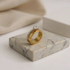 Layered Stone Ring