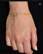 Bow & Heart Hand Chain