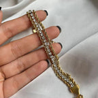 Layered Rhinestone Bracelet