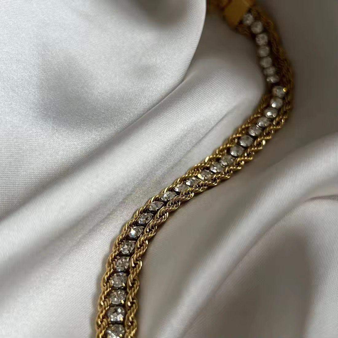 Layered Rhinestone Bracelet