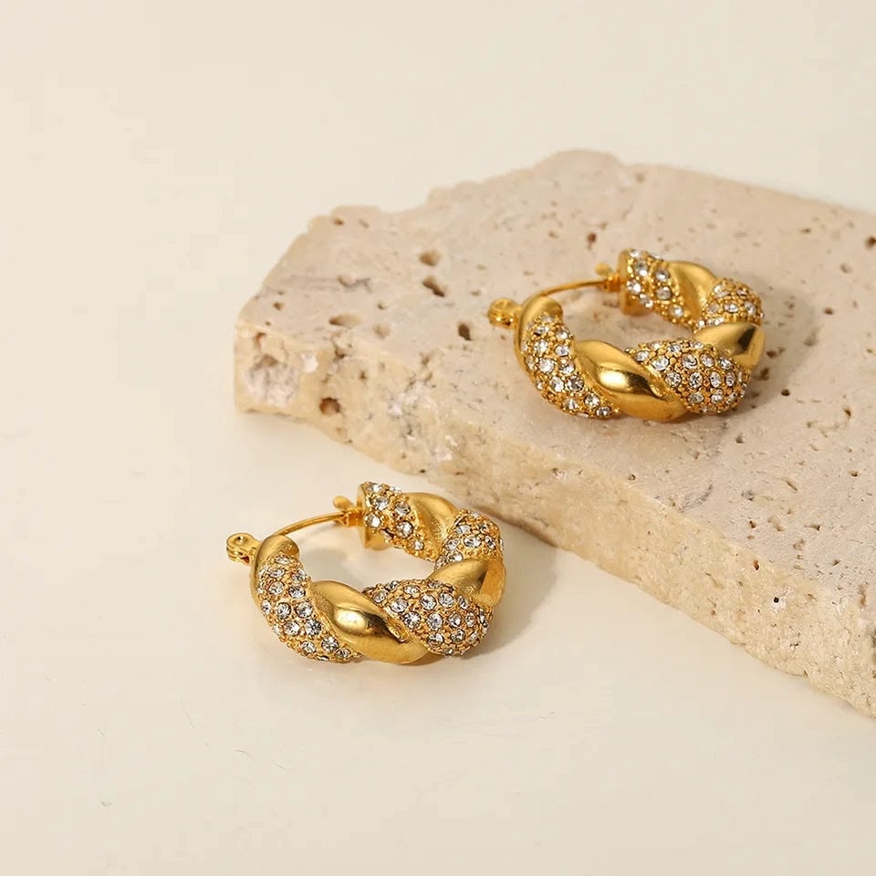 Rhinestone Hoops