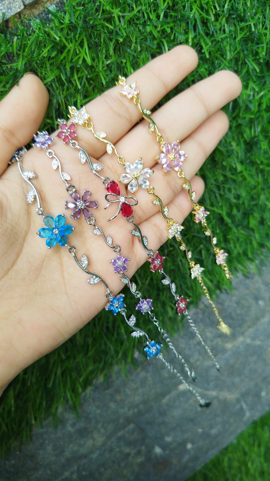 Flora crystal princess bracelet