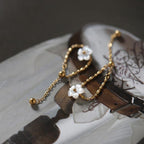 White Flower Adjustable Ring