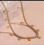 Star Charm Crystal Necklace