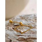 Crystal Heart Chain Ring